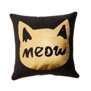 Living & Co Kids Meow Velvet Cushion 43cm x 43cm