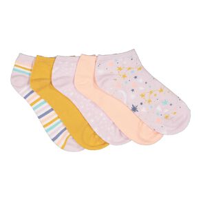 H&H Kids' Jacquard Liner Socks 5 Pack