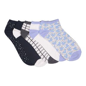 H&H Kids' Jacquard Liner Socks 5 Pack