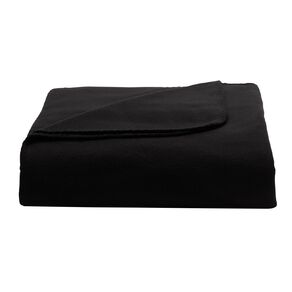Living & Co Polar Fleece Blanket Black 200cm x 240cm