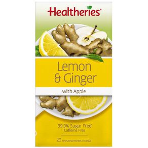 Healtheries Lemon & Ginger Tea 20 Pack Yellow Mid